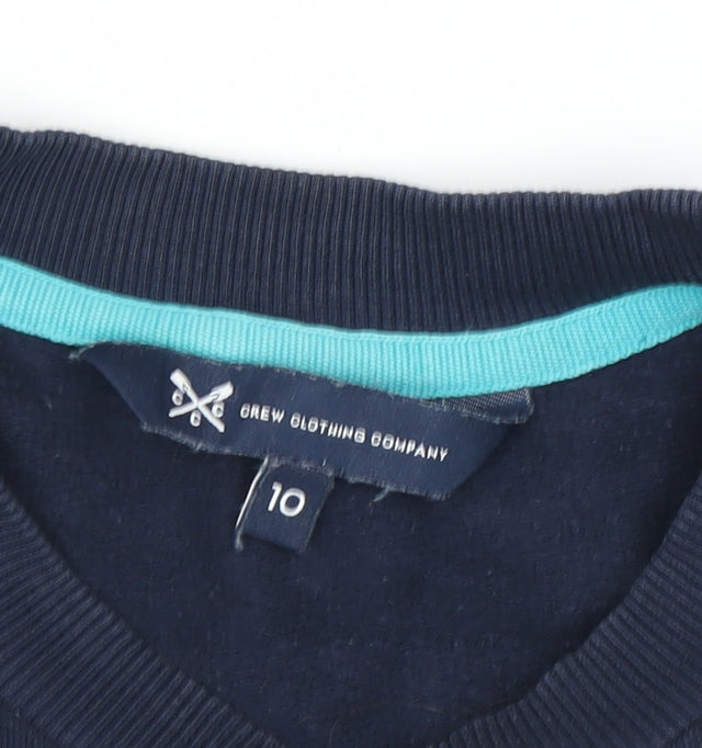 Crew Clothing Women's Blue Pullover Sweatshirt, Size 10