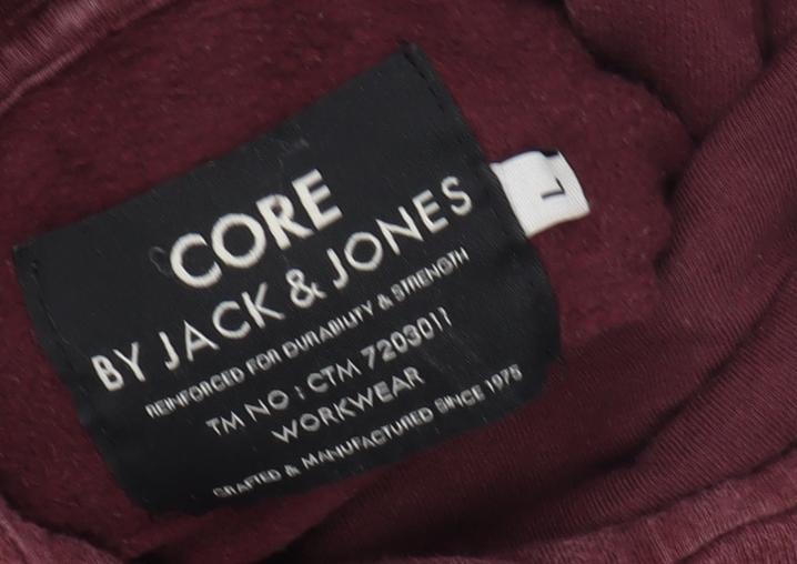Jack & Jones Men’s Red Pullover Hoodie L