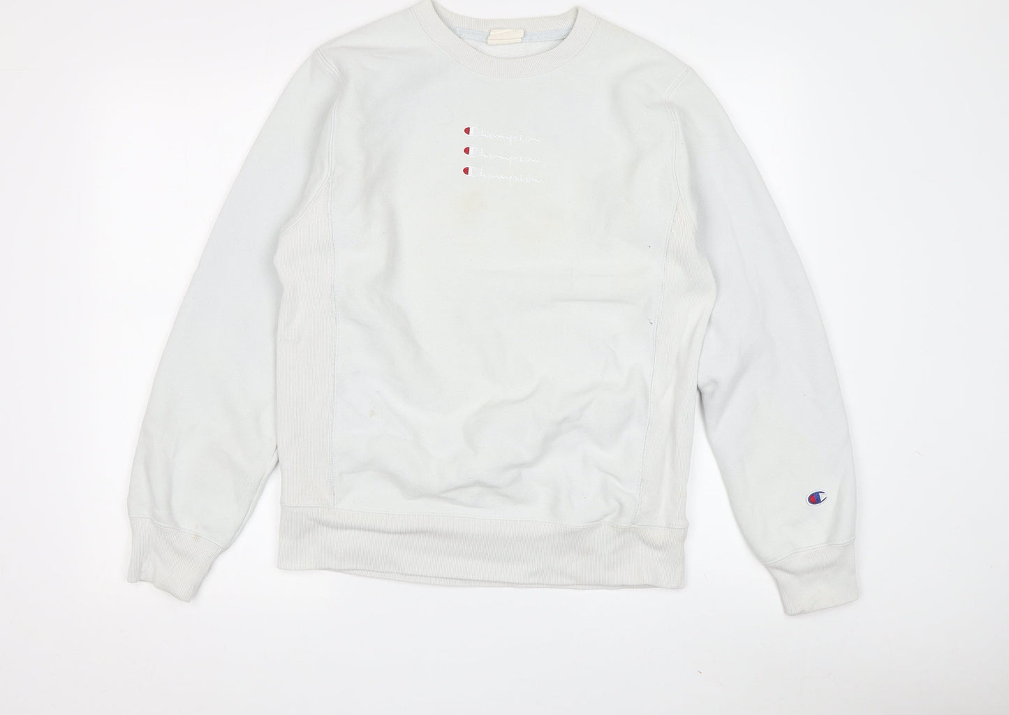 Champion Men's White Small Pullover Sweatshirt