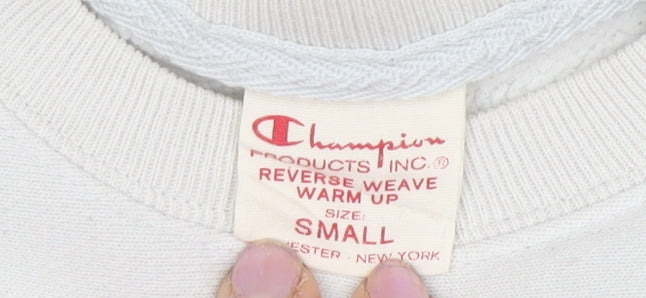 Champion Men's White Small Pullover Sweatshirt