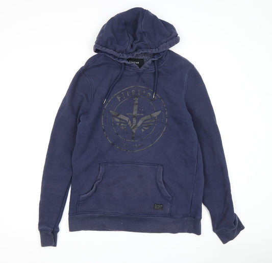 Firetrap Men's Blue Pullover Hoodie, Size S