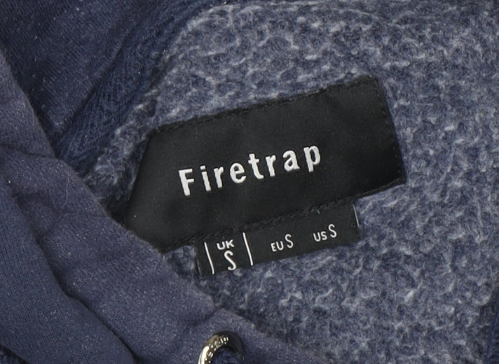 Firetrap Men's Blue Pullover Hoodie, Size S