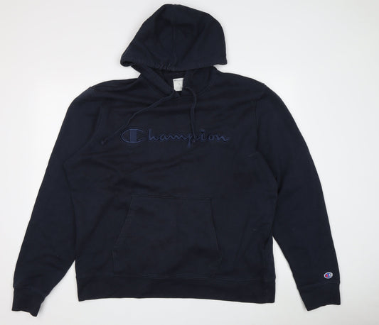 Champion Men's Black XL Pullover Hoodie with Logo