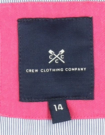 Crew Clothing Women's Blue 1/2 Zip Sweatshirt Size 14