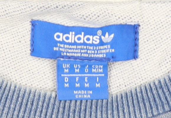 Adidas Men's Blue Sweatshirt Graphic Print Pullover M