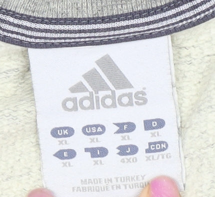 Adidas Men's Grey XL Logo Pullover Sweatshirt