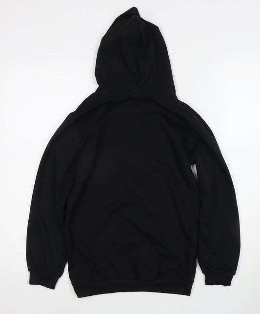 Foanja Boys Black Pullover Hoodie, 12-13 Years, Graphic Print