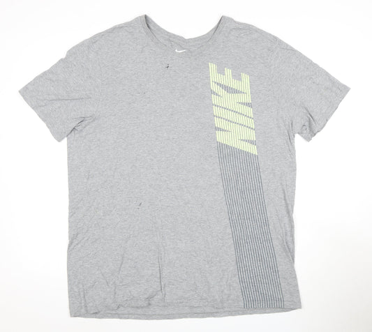 Mens UK Size XL Nike Grey Cotton Blend T-Shirt