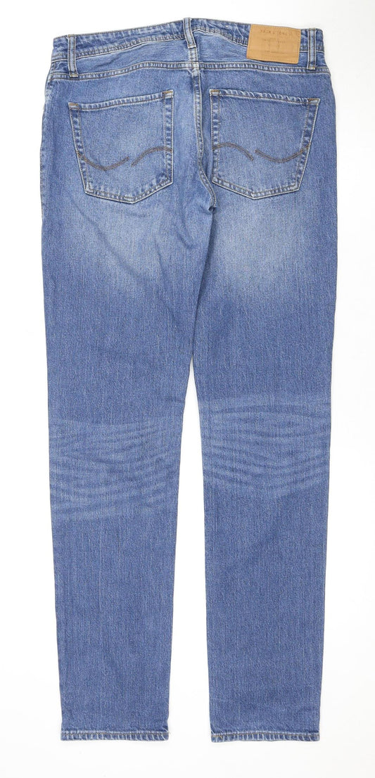 Jack & Jones Men's Blue Straight Jeans Size 34