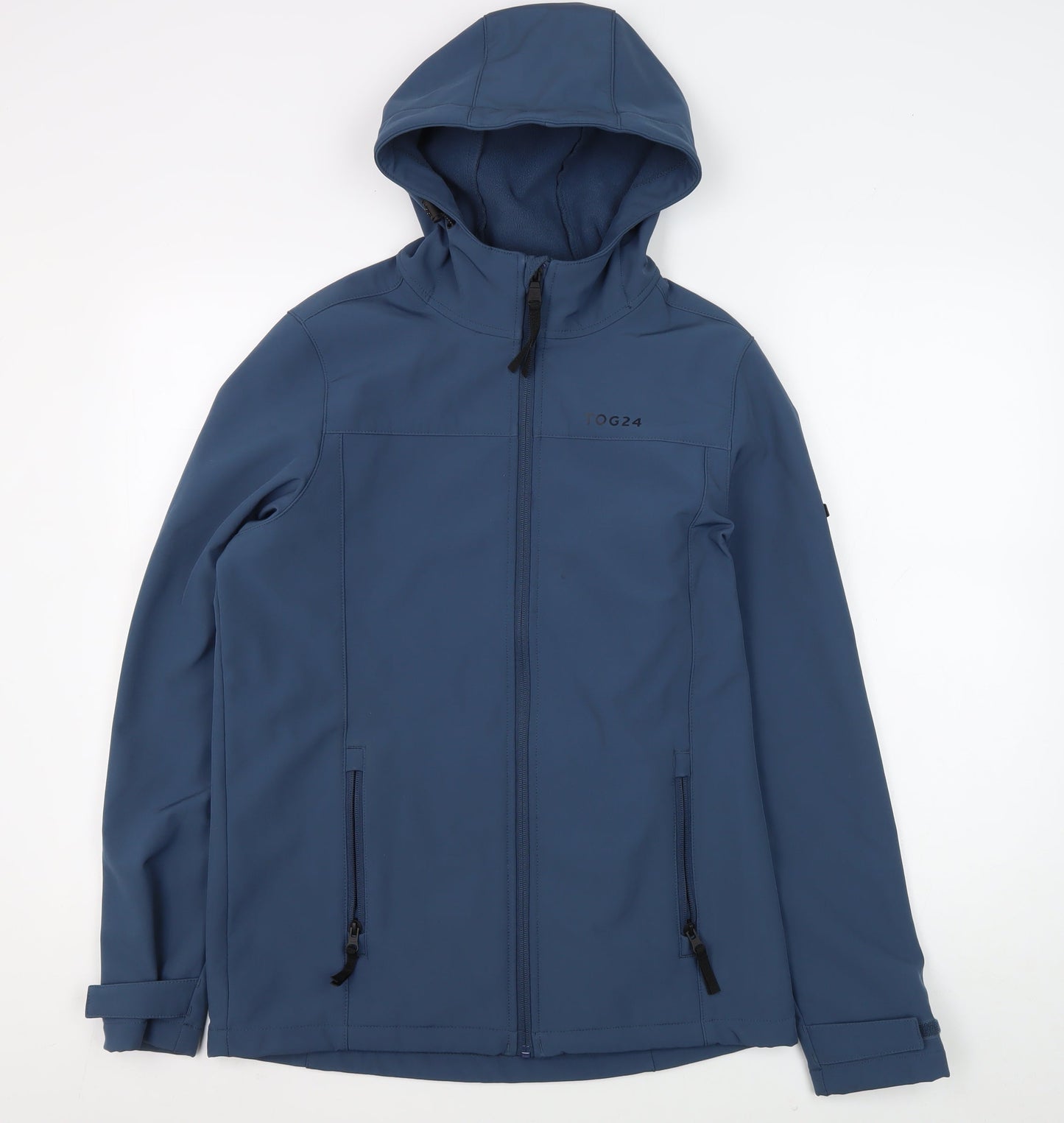 TOG24 Men's Blue Soft Shell Jacket S Hooded Casual