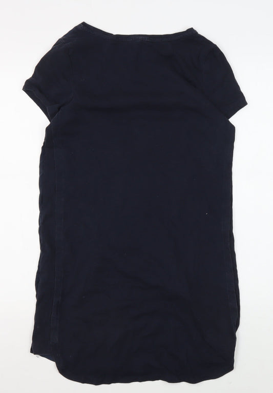 Womens UK Size 8 White Stuff Blue Lyocell Blend T-Shirt