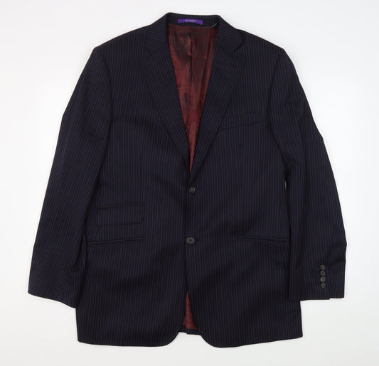 Ted Baker Men's Blue Striped Wool Suit Jacket 42R