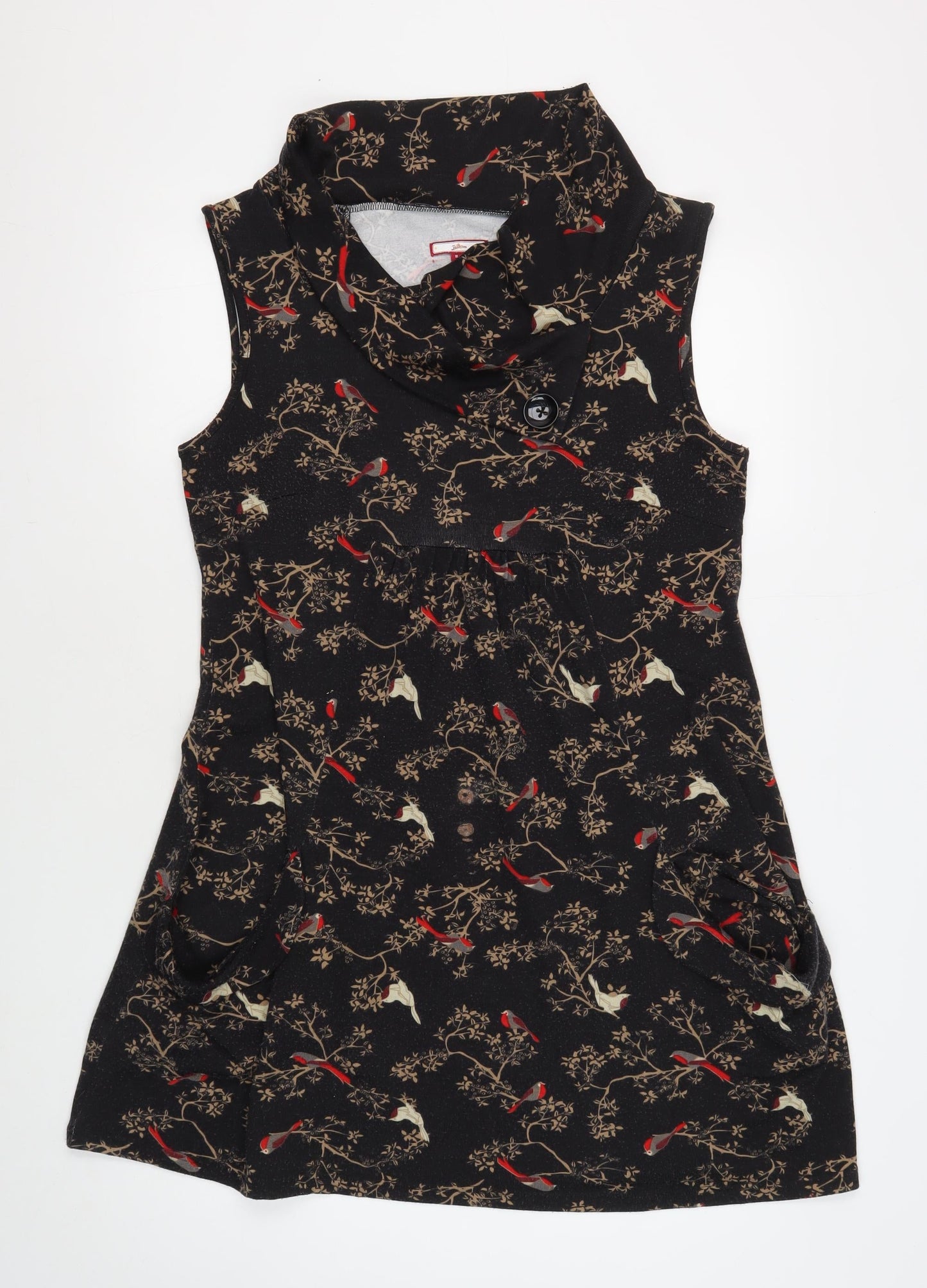 Joe Browns Women's Black Bird Print Shift Dress Size 12