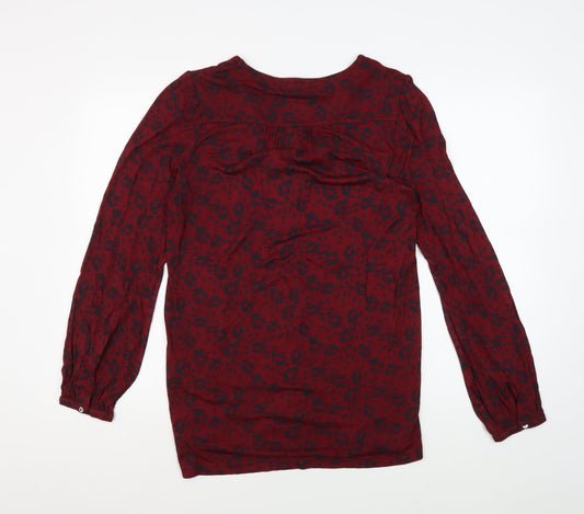 Fat Face Women's Red Animal Print Tunic Blouse - UK 10