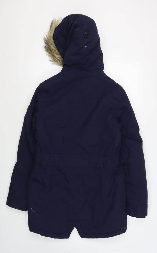TOG24 Womens Blue Parka Size 6 Warm Hooded Winter Coat