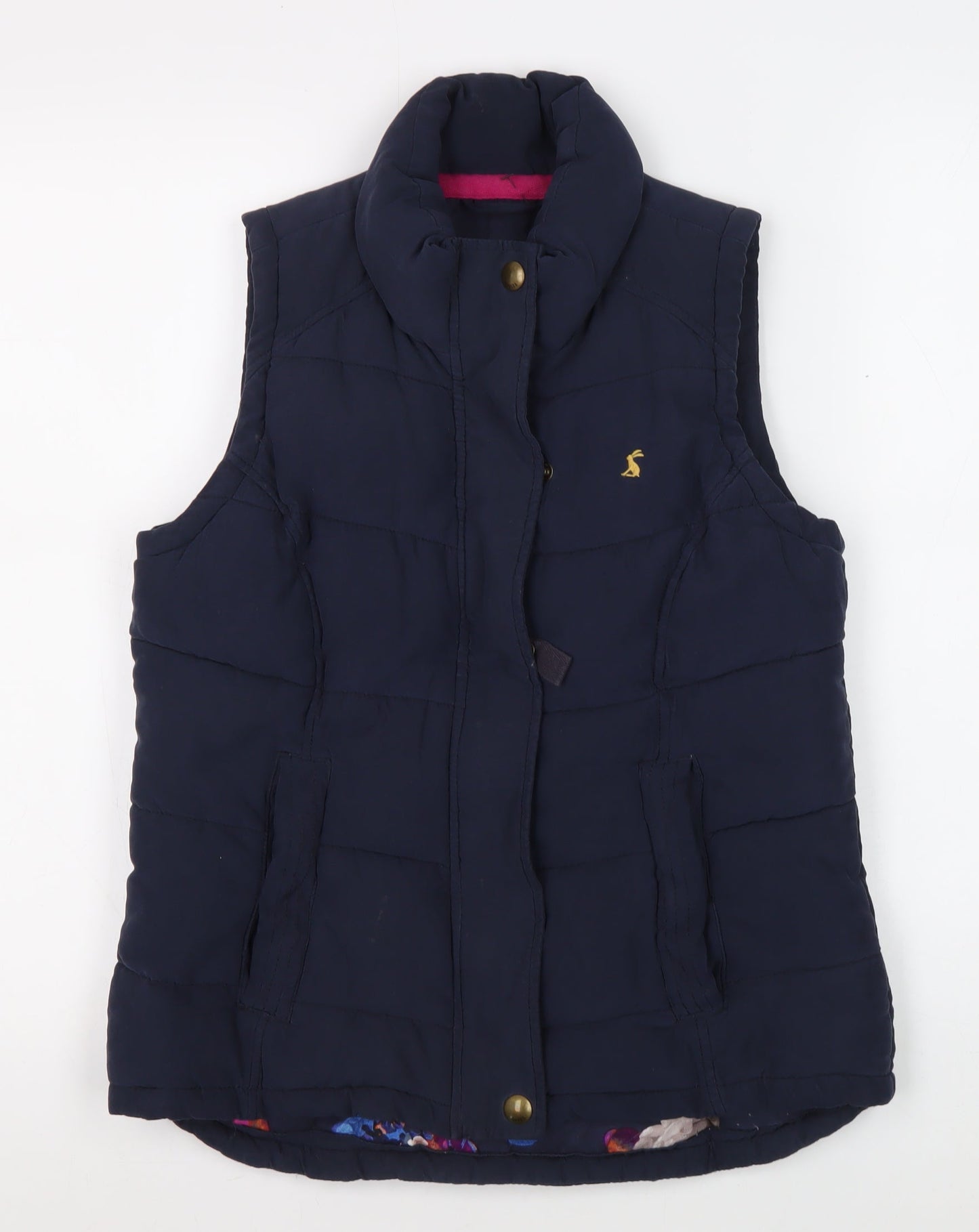 Joules Women's Blue Puffer Waistcoat XS - Classic Style