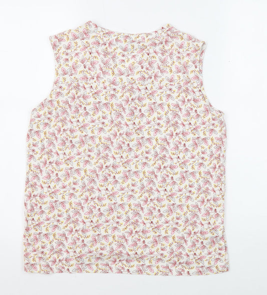 Womens UK Size 14 Laura Ashley Multicoloured Cotton Blend Blouse