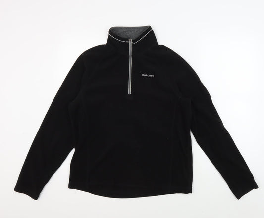 Craghoppers Men's Black Fleece Pullover, S, Mock Neck
