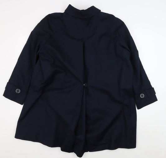 Eastex Women's Blue Trench Coat Size 18, Spring Classic