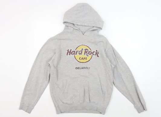Hard Rock Cafe Grey Unisex Hoodie Medium Pullover
