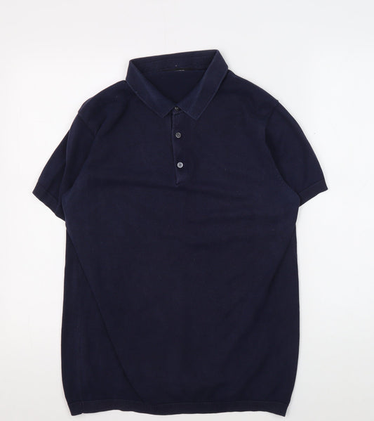 Jack & Jones Men's Blue Polo Shirt - Size L