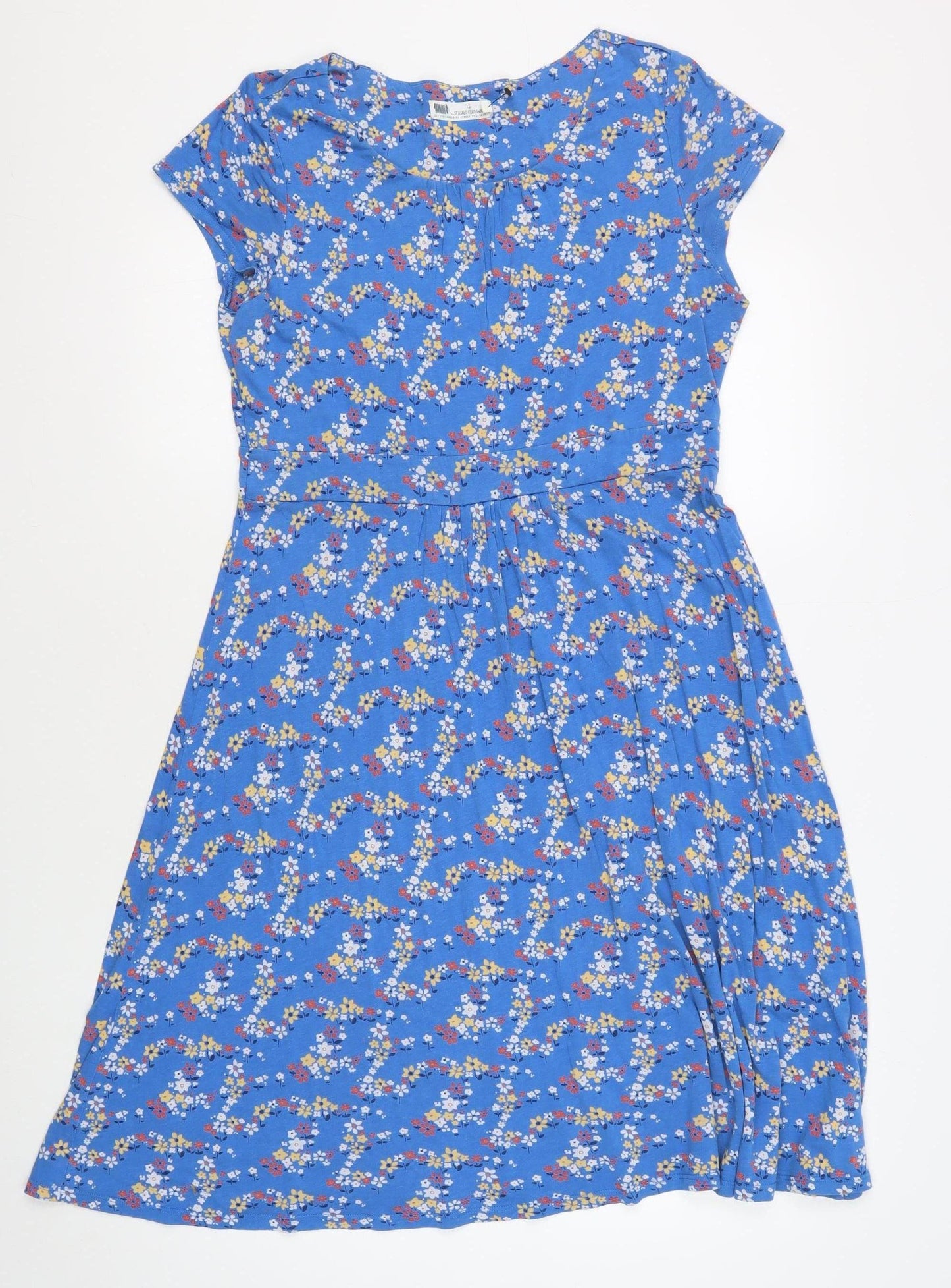 Seasalt Cornwall Women's Blue Floral A-Line Dress, Size 8