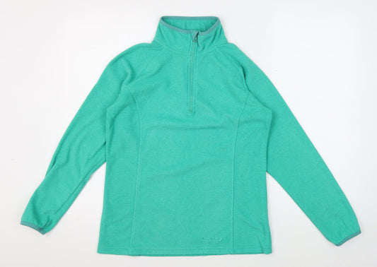 Peter Storm Women's Green Henley Sweatshirt, Size 12