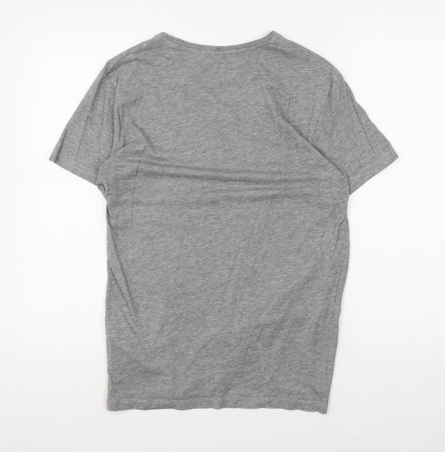 Jack & Jones Men's Grey Graphic Print T-Shirt, Size S