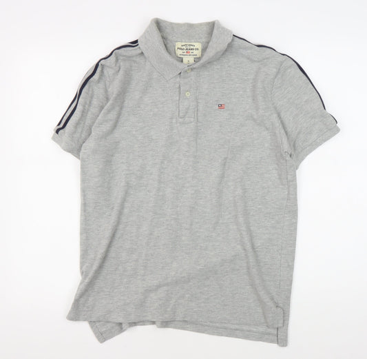 Ralph Lauren Men's Grey Polo Shirt M Cotton Classic