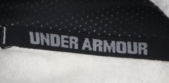 Under Armour Men's Grey Pullover Hoodie, Size M, Logo Accent