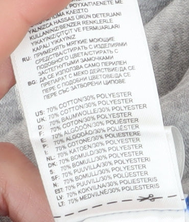 Adidas Men's Grey Full Zip Hoodie, S, Logo Accent