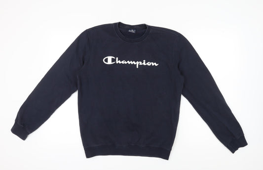 Champion Unisex Black Pullover Sweatshirt M