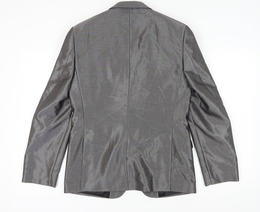 Burton Men's Grey Suit Jacket 40R Regular Fit