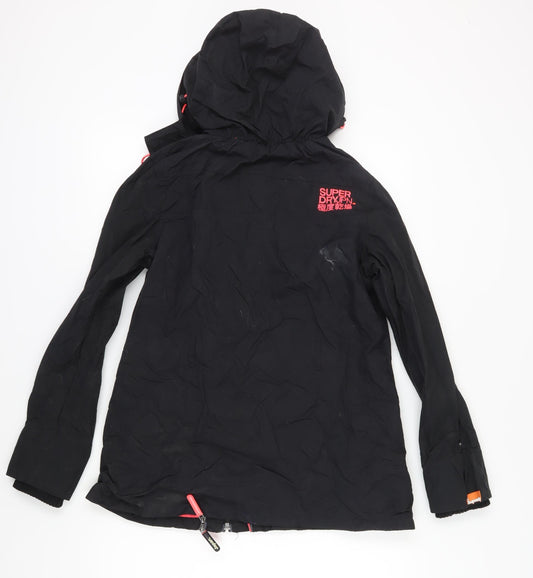 Superdry Women's Black Hooded Jacket Size M