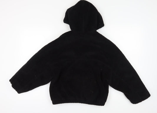 Zara Girls Black Hooded Jacket, 11-12 Years, Winter Essential