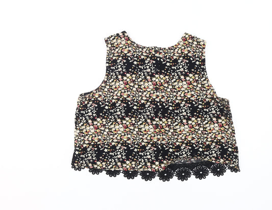 Brave Soul Women's Floral Sleeveless Blouse, S