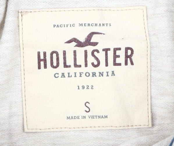 Hollister Men's Beige Polo Shirt Size S