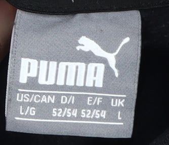 Puma Men's Black Pullover Hoodie, L, Logo Style