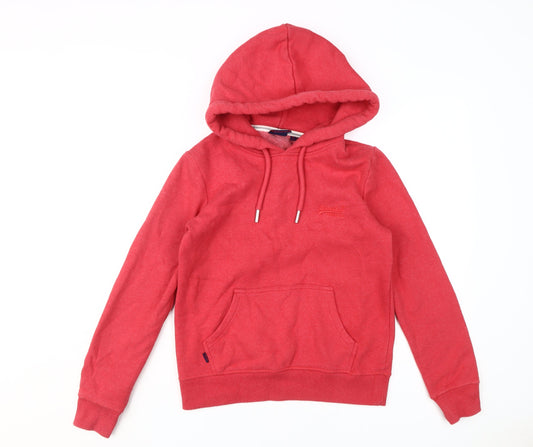 Superdry Women's Red Pullover Hoodie Size 8