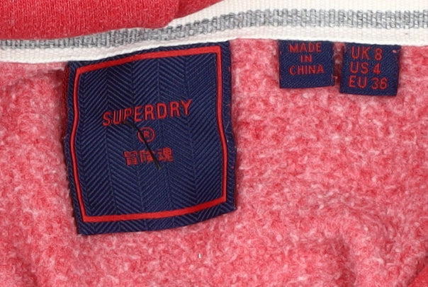 Superdry Women's Red Pullover Hoodie Size 8