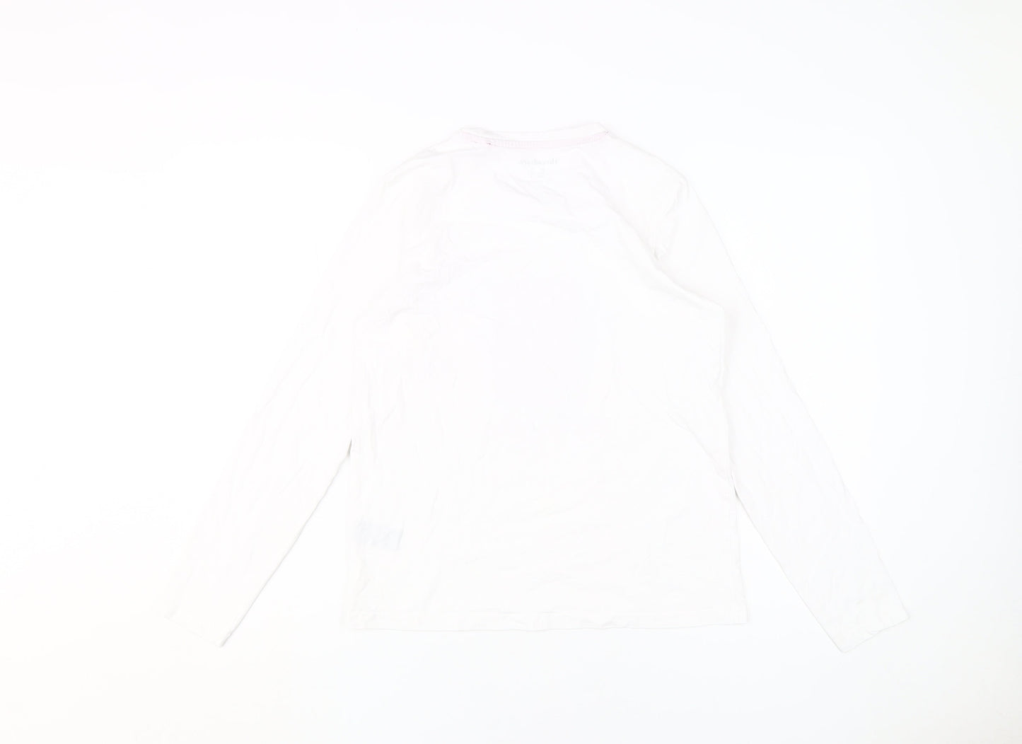 Threadbare Women's White Long Sleeve T-Shirt Size 10