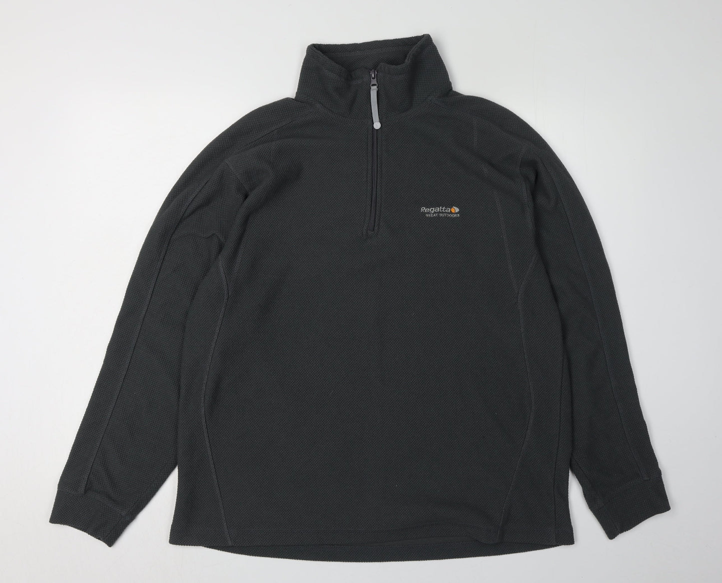 Regatta Men's Black 1/4 Zip Fleece Sweatshirt XL