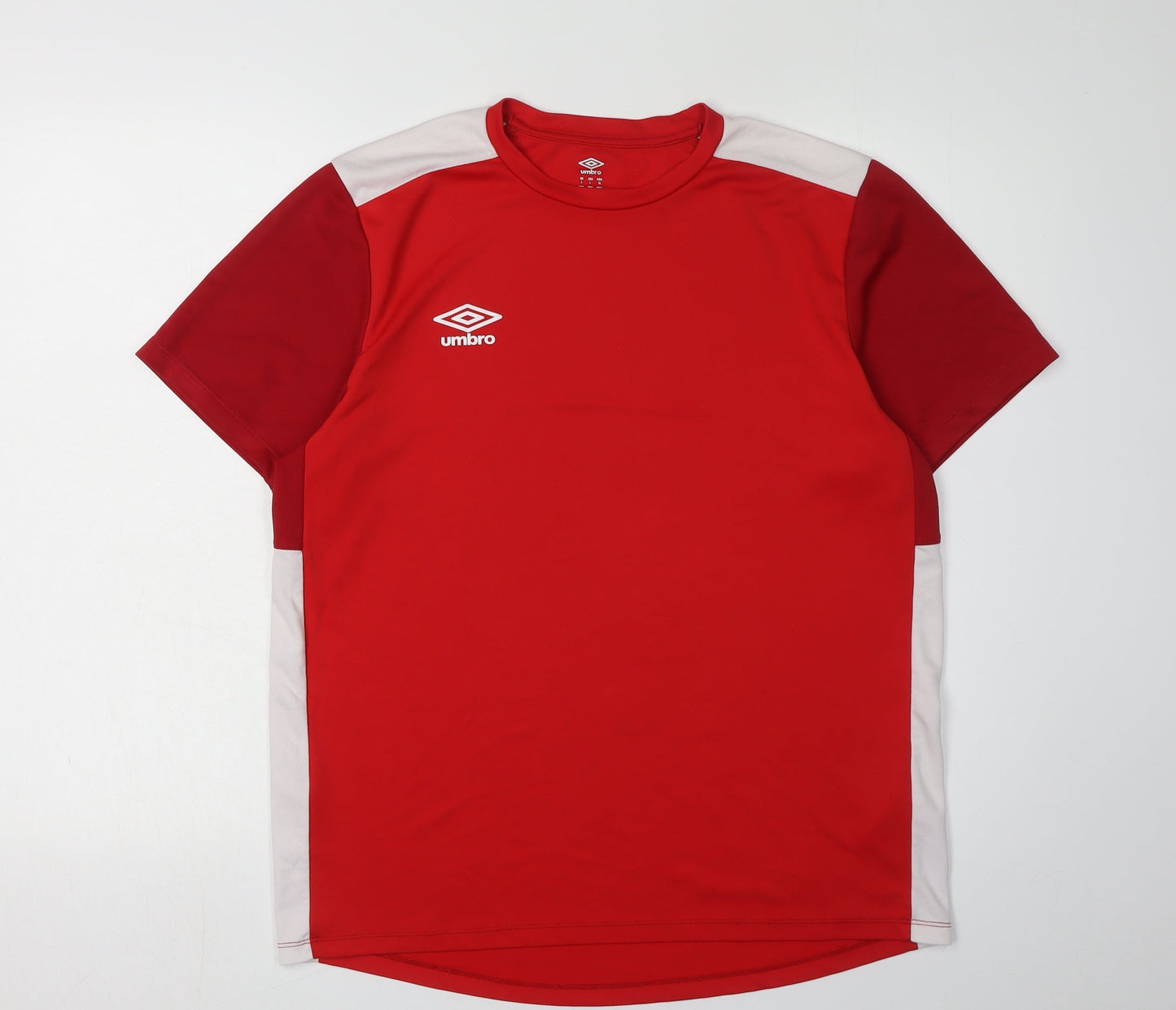 Umbro Men's Red T-Shirt, Size L, Jersey Gym & Training Top