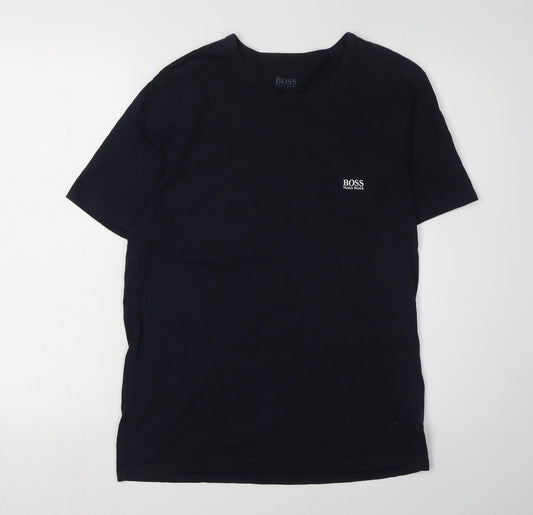 Hugo Boss Men's Black L Cotton Short Sleeve T-Shirt