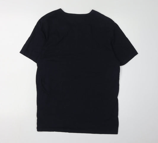 Hugo Boss Men's Black L Cotton Short Sleeve T-Shirt