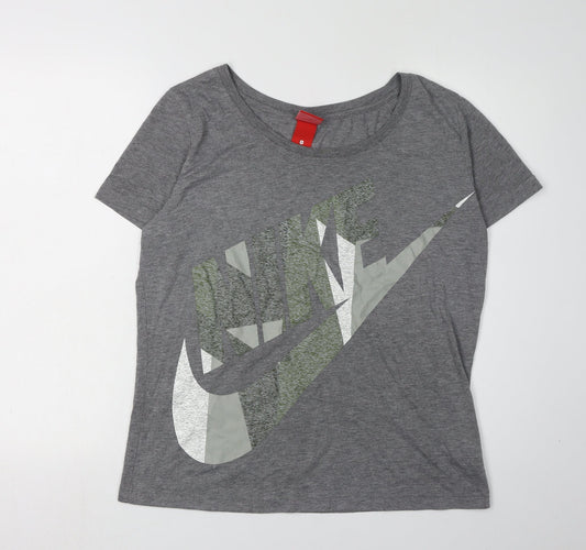 Nike Women’s Grey Basic T-Shirt, Size S, Casual Style