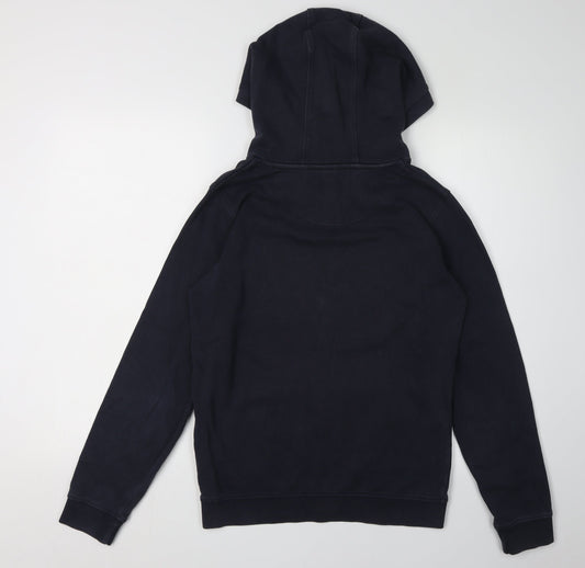 Lyle & Scott Boys Blue Hoodie Pullover 12-13 Years Logo Casual