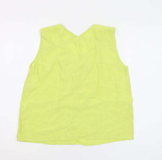 Womens UK Size L VERO MODA Green Cotton Tank