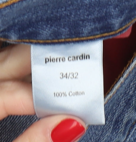 Pierre Cardin Men's Blue Straight Jeans 34 Regular