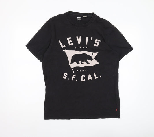 Levi's Men's Medium Black Graphic Print T-Shirt
